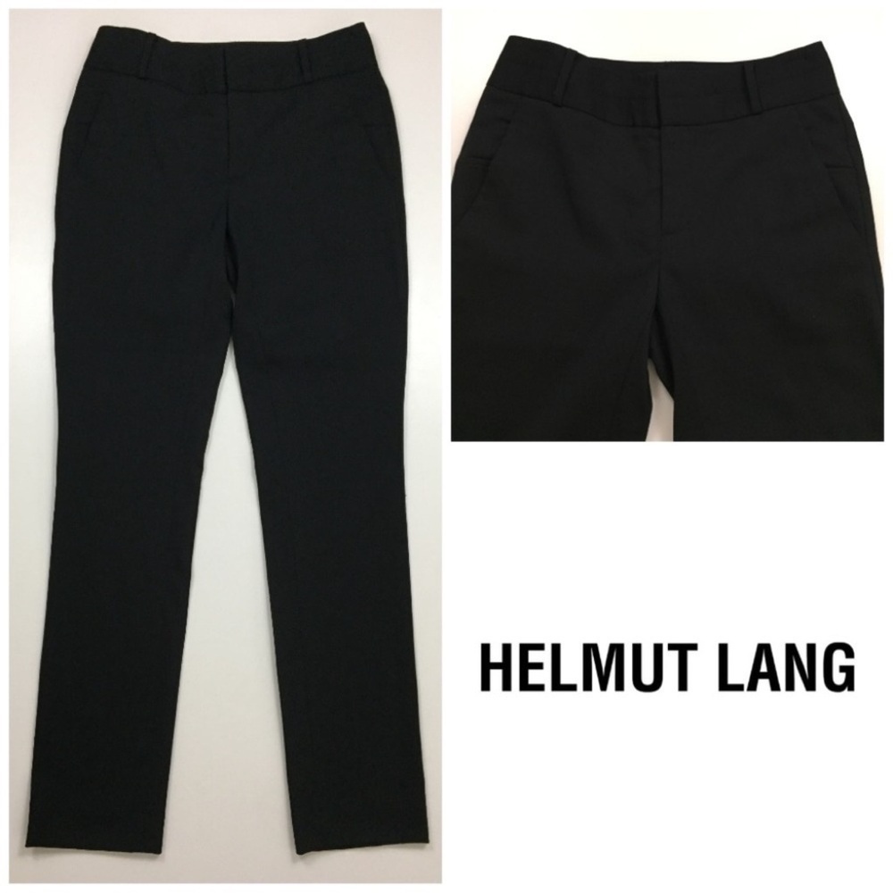 Helmut Lang Black Straight Leg Trousers